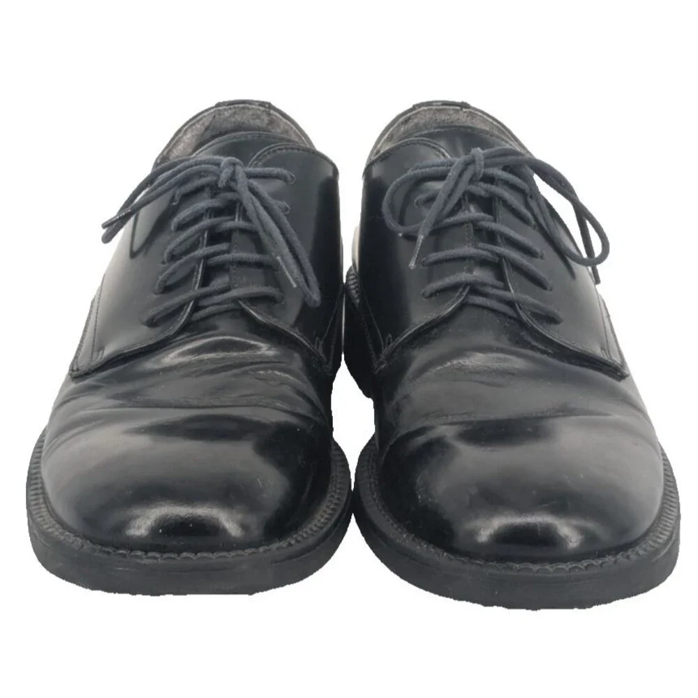 BASS Mens Black Leather Oxford Dress Shoes SIZE 10M Made in Italy Business